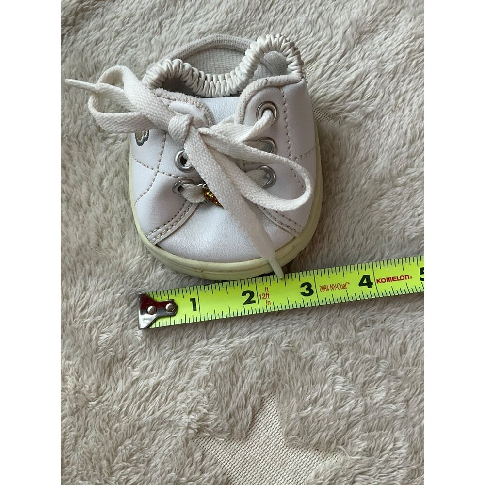 Build A Bear Workshop Skechers Sneakers Shoes White Heart Charm Glitter - Picture 9 of 10